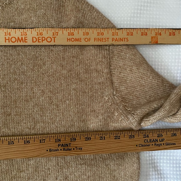 H&M Wool Blend Mock Neck Oversized Sweater Tan/Brown, XS - Picture 5 of 11